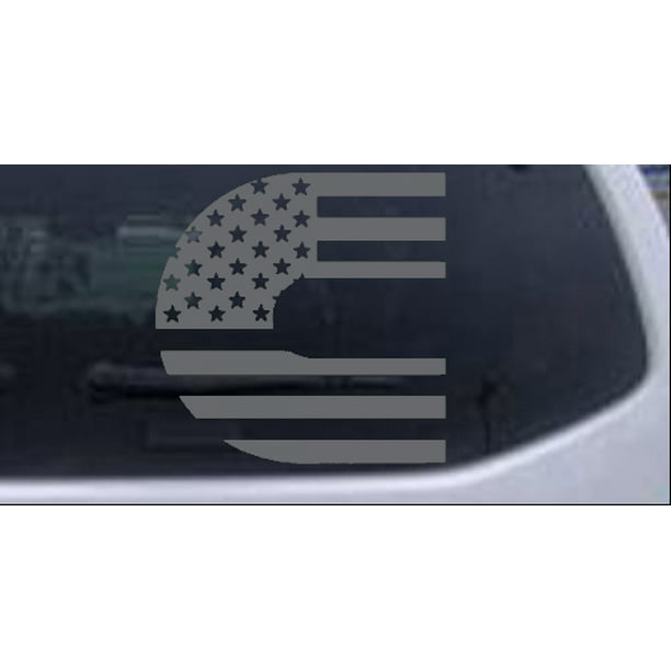 CUMMINS logo Brushed Metal on Flag license plate diesel engine decal emblem